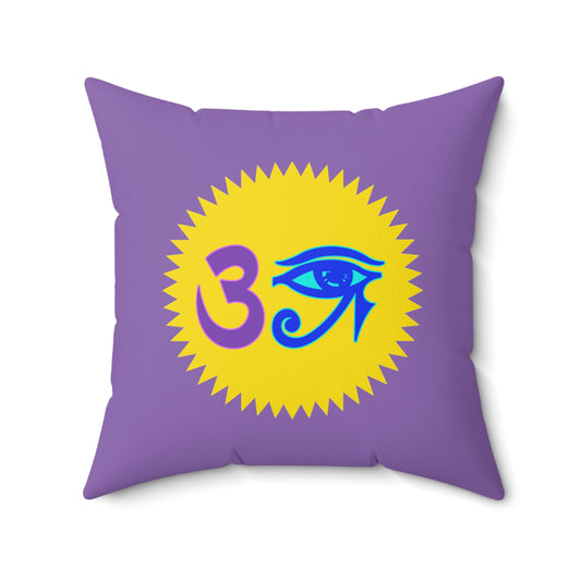 RE Blue/Lavender Logo Square Pillow